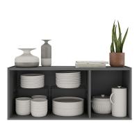 Aparador Buffet Suspenso 3 Portas Multimóveis Mp8001 Grafite Grafite