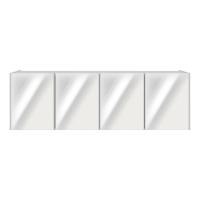 Aparador Buffet Suspenso Com Espelhos 4 Portas Multimóveis Mp8005 Branco Branco - 5