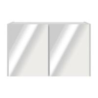 Aparador Buffet Suspenso Com Espelhos 2 Portas Multimóveis Mp8003 Branco Branco - 5