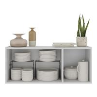 Aparador Buffet Suspenso Com Espelhos 3 Portas Multimóveis Mp8004 Branco Branco - 2