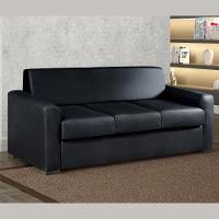 Sofá Basic 3 Lugares Couro Preto 2,00 M - 2