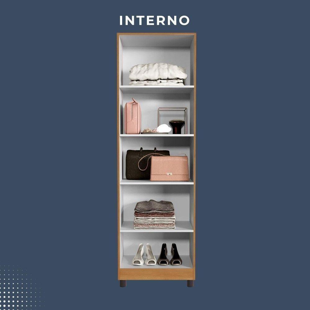 Armário Multiuso Sparta 2 Portas Com Chave Benetil Cinamomo Off White - 5