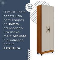 Armário Multiuso Sparta 2 Portas Com Chave Benetil Cinamomo Off White