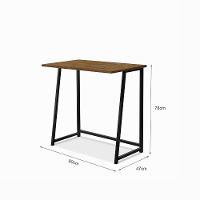 Escrivaninha Mesa Dobravel Office E Estudo Jade Klm Store Imbuia- Preto - 5