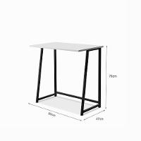 Escrivaninha Mesa Dobravel Office E Estudo Jade Klm Store Branco Com Preto - 4