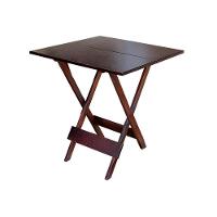 Mesa Para Pizzaria Dobravel De Madeira 80x80 - Imbuia - Marrom - 1