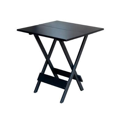 Mesa Para Restaurante Dobravel De Madeira 70x70 - Preto - Preto