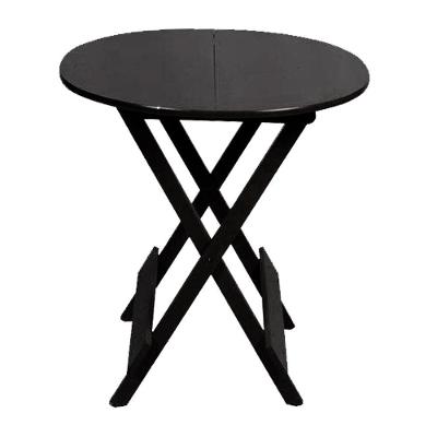 Mesa Para Pizzaria Dobravel De Madeira 90 Redonda - Preto - Preto