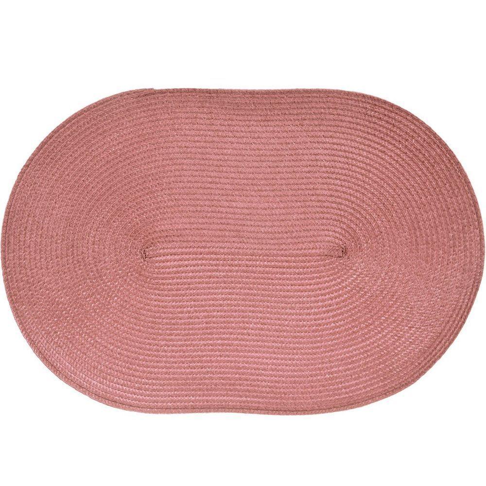 Kit 10 Americano Requinte Liso Para Mesa Oval 30x45cm Rosê - 1
