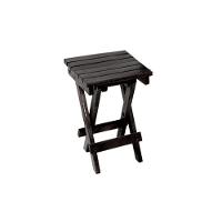 Conjunto De Mesa Dobravel De Madeira 60cm Redondo Com 4 Banquinhos Dobraveis Preto - Preto - 5