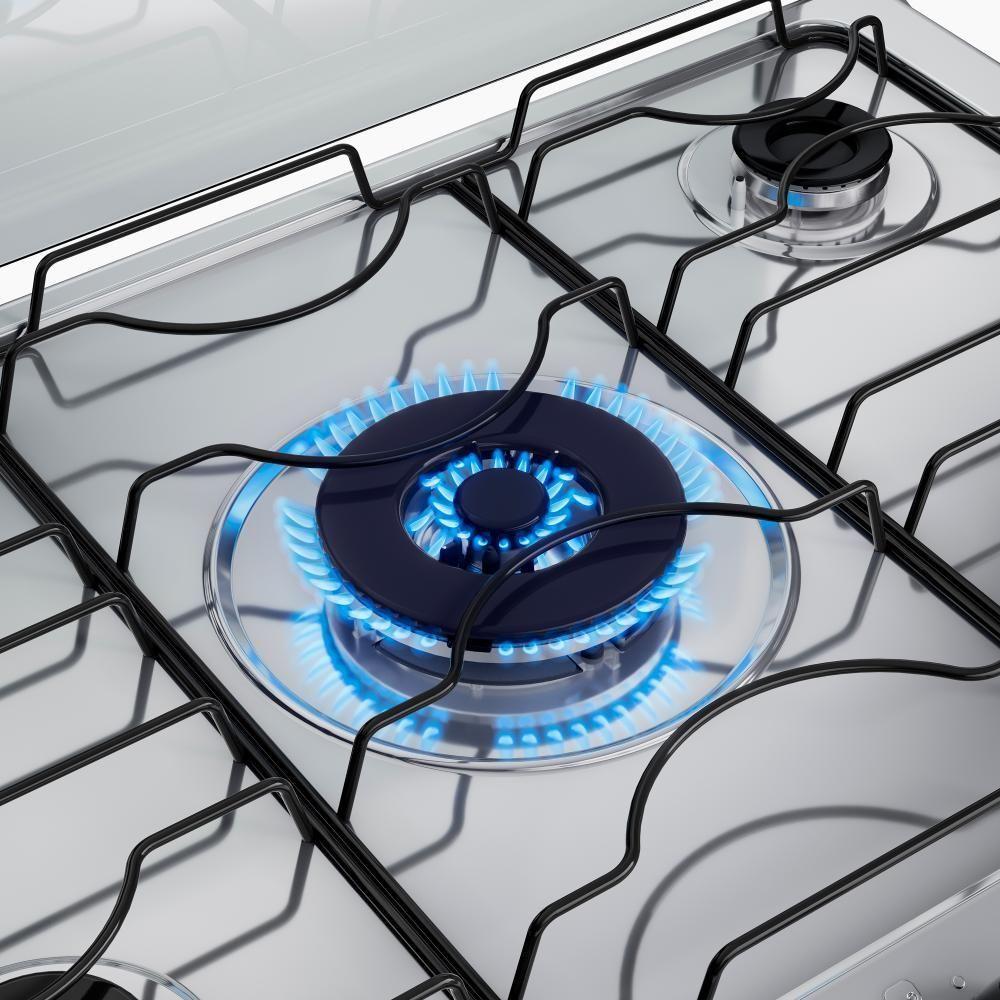 Fogão 5 Bocas Preto Com Mesa Inox Atlas Agile Up Bivolt - 7