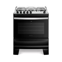 Fogão 5 Bocas Preto Com Mesa Inox Atlas Agile Up Bivolt - 1