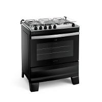 Fogão 5 Bocas Preto Com Mesa Inox Atlas Agile Up Bivolt - 2