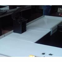 Empacotador Check Out Balcão Caixa 1,50m Com Recorte Balança Amarelo - Sa Gôndolas - 2