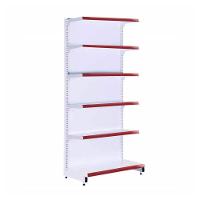 Gôndola Prateleira Supermercado 6 Níveis 40x30 New Plus 2,00m Parede Inicial Vermelho Sa Gôndolas - 1