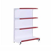 Gôndola Prateleira Supermercado 4 Níveis 40x30 New Plus 1,40m Ponta Pe Vermelho - Sa Gôndolas - 1