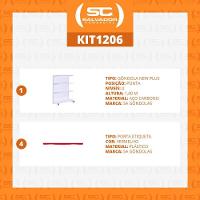 Gôndola Prateleira Supermercado 4 Níveis 40x30 New Plus 1,40m Ponta Pe Vermelho - Sa Gôndolas - 6