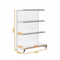 Gôndola Prateleira Supermercado 4 Níveis 40x30 New Plus 1,40m Ponta Pe Vermelho - Sa Gôndolas - 7