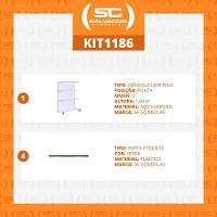 Gôndola Prateleira Supermercado 4 Níveis 40x30 New Plus 1,40m Ponta Verde - Sa Gôndolas - 6