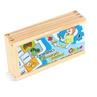 Dominó Alimentação Saudável - 28 Peças - Madeira - 1