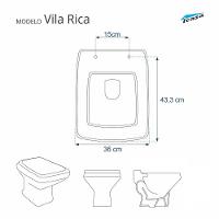 Tampa Vaso Sanitário Vila Rica Branco para Bacia Icasa - 3