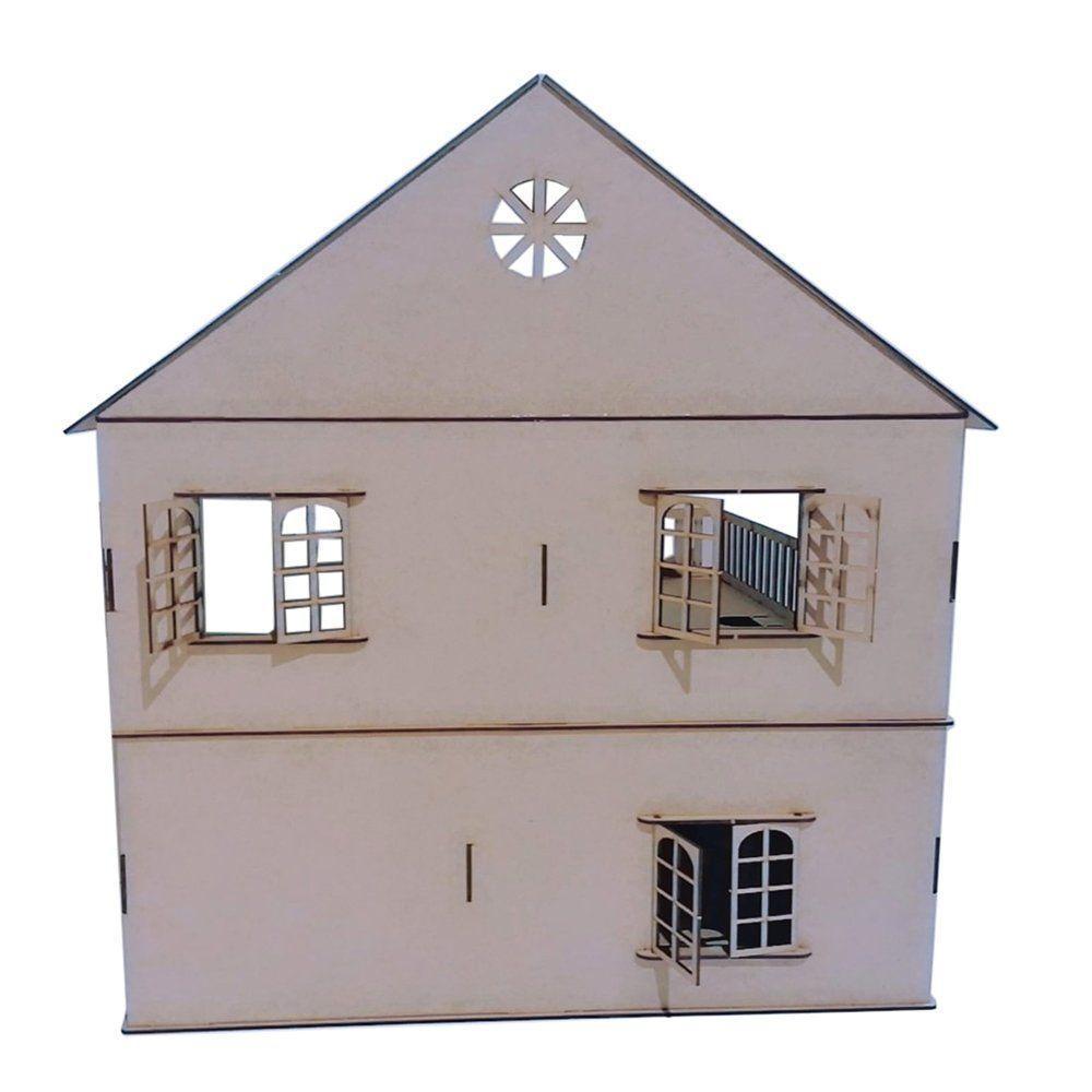 Casa Casinha Para Boneca Polly Lol - Com Varanda - 43 Cm - Com Móveis - Kits E Gifts - 3