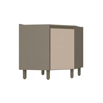 Gabinete de Cozinha Modulado Balcão Canto Oblíquo Connect 1 Porta s/ Tampo Duna/Cristal - Henn