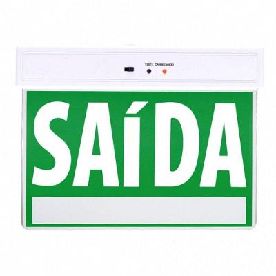 Placa De Sinalizaçao Saida Bateria Emergencia Lampada Led
