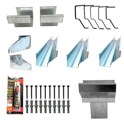 Kit Calha Beiral Galvanizada Para Casa 6M Saída Retangular