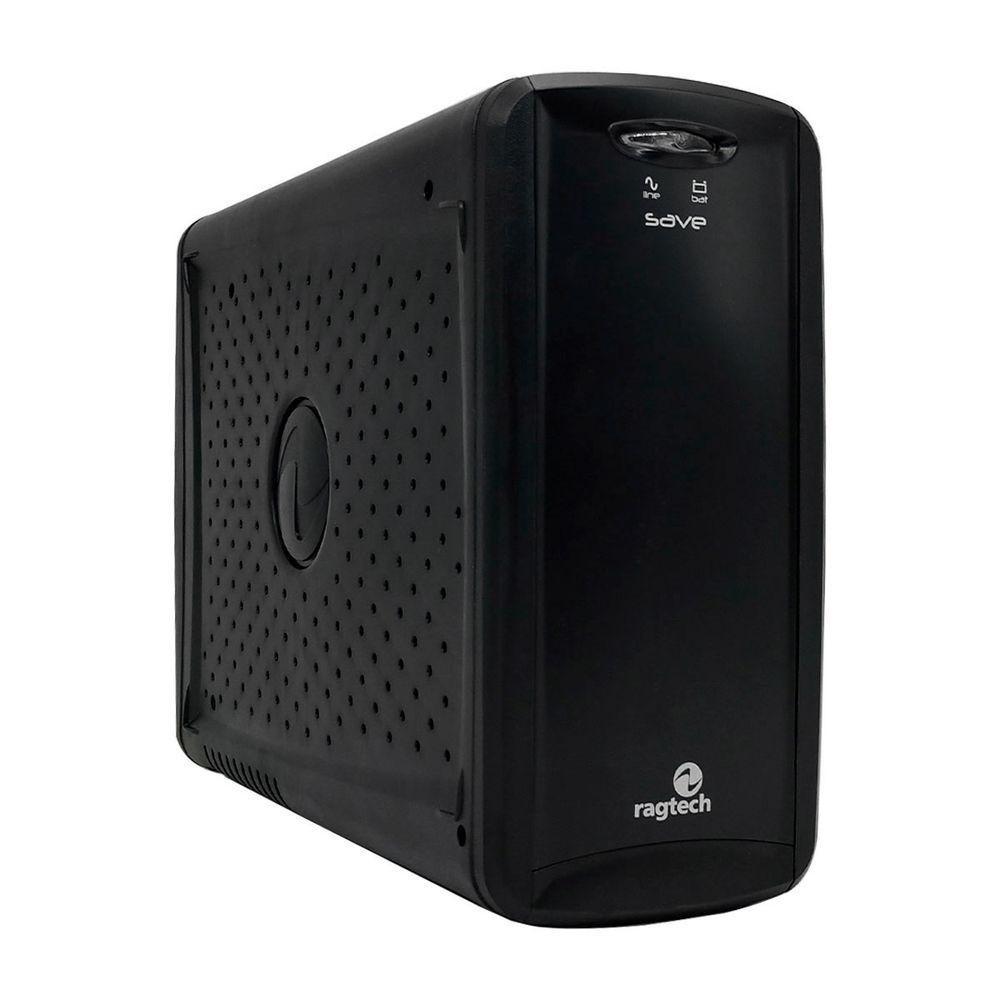 Nobreak 600va Ragtech Save Home, Std-ti, Entrada Bivolt, Saída 115v, 6 Tomadas, Preto - 20nsh4114 - 1