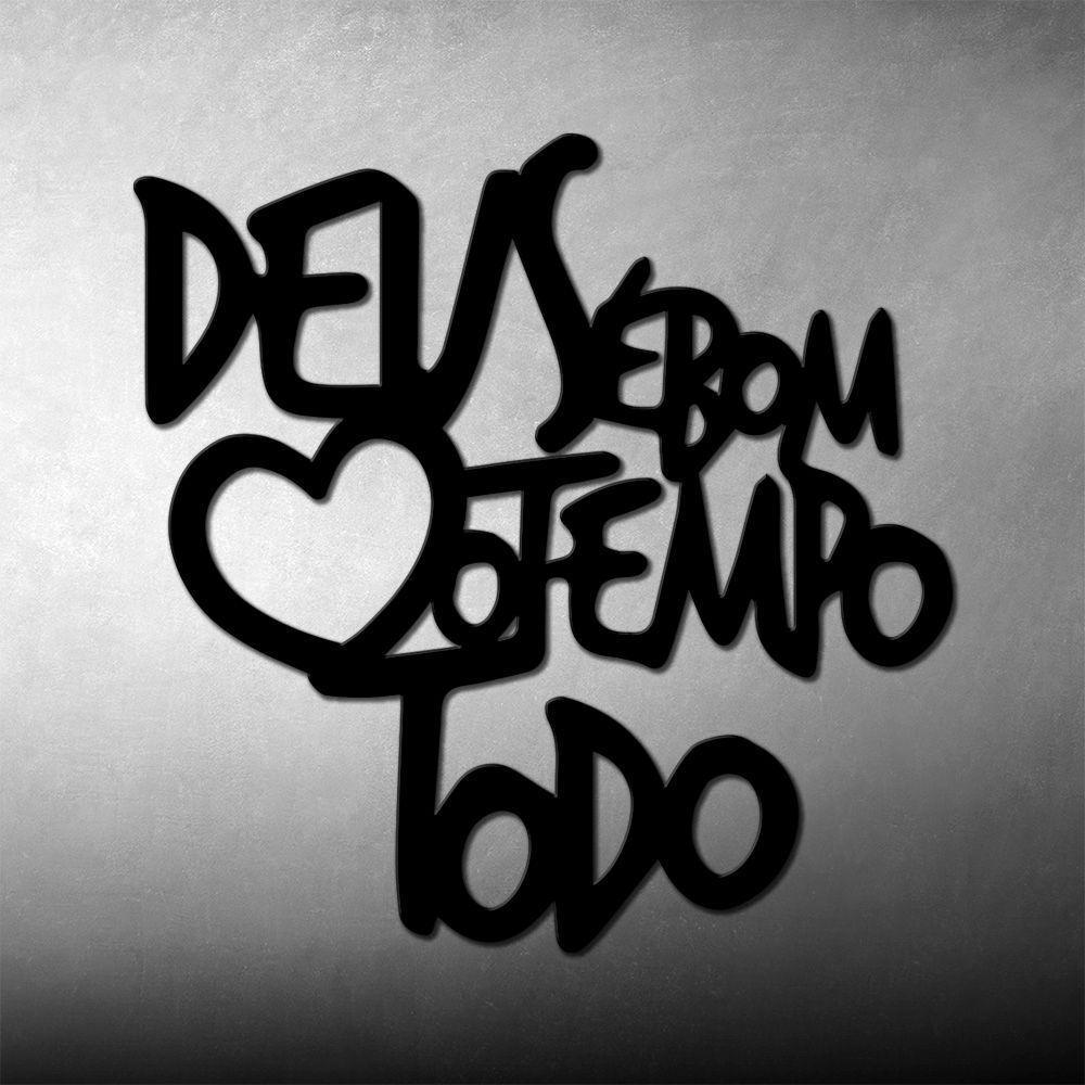 Deus É Bom O Tempo Todo Frase Palavra De Parede Mdf 3D 39Cm - 8