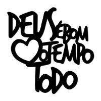 Deus É Bom O Tempo Todo Frase Palavra De Parede Mdf 3D 39Cm - 1