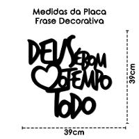 Deus É Bom O Tempo Todo Frase Palavra De Parede Mdf 3D 39Cm - 7