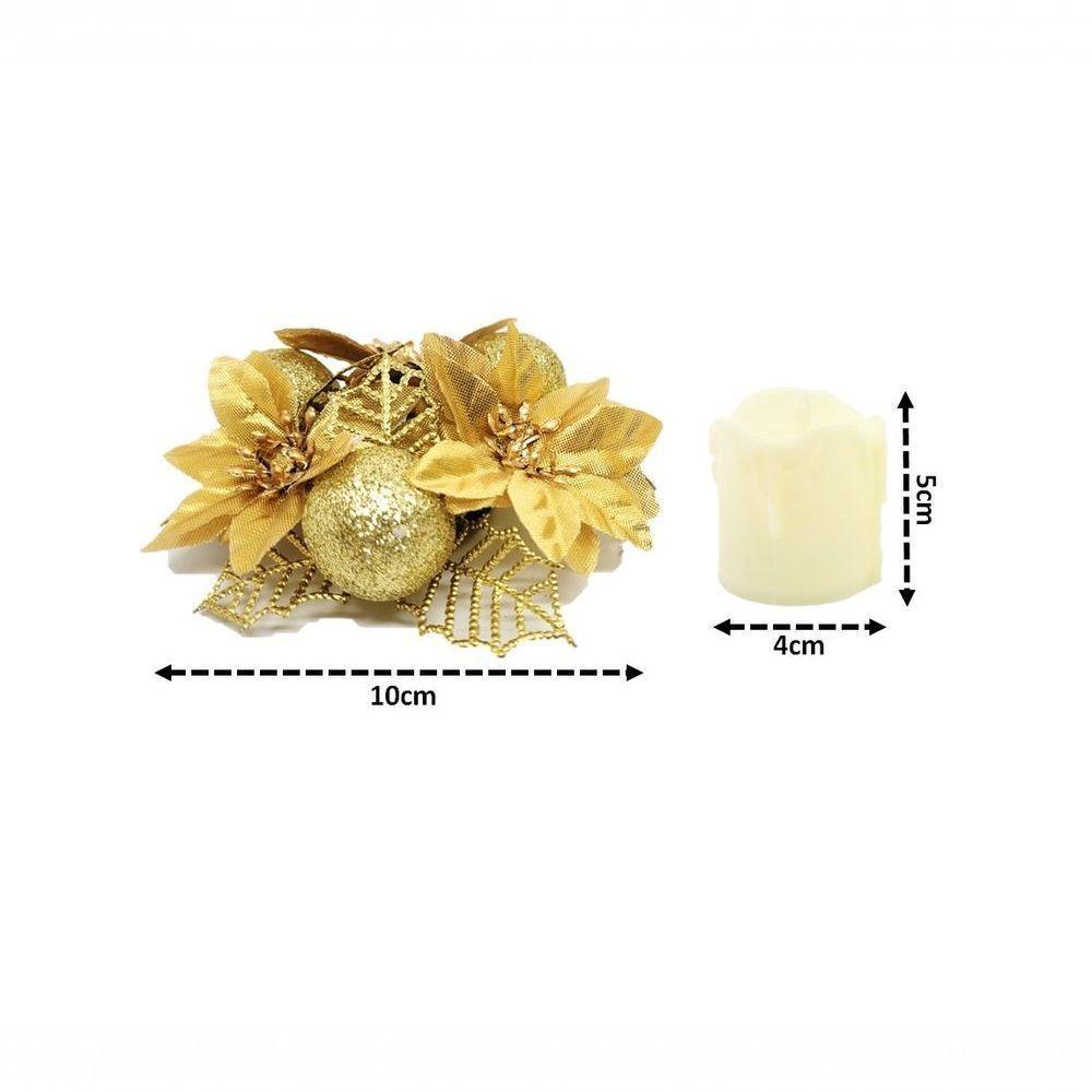 Kit 3 Porta Velas Bico De Papagaio Com Vela Eletrônica Led - 4