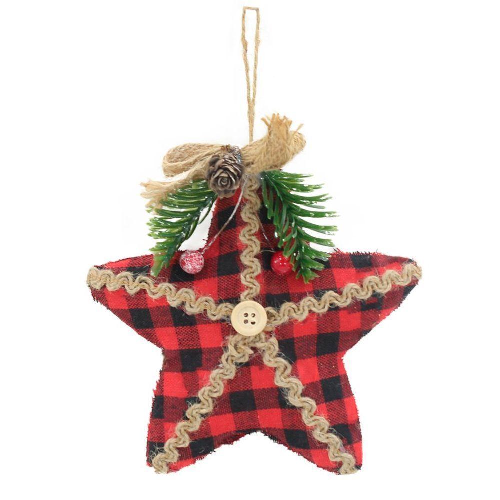 Kit 14 Enfeite árvore Natal Pendente Natalino Estrela 15cm - 1