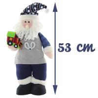Enfeite Natal Boneco Papai Noel Artesão Tecido 53cm