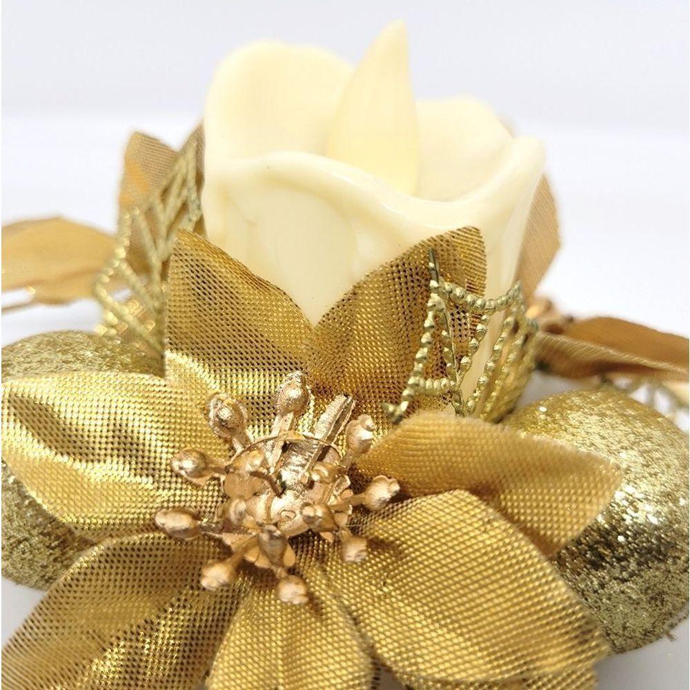 Kit 4 Porta Velas Bico De Papagaio Com Vela Eletrônica - 4