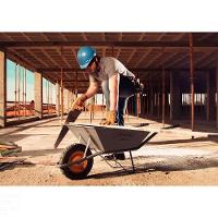 Pneu Com Câmara 3.5/8" E Roda Metálica Tramontin Para Carrinho De Mão Com Bucha Plástica Tramontina - 2