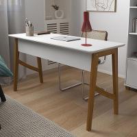 Conjunto De Escrivaninha Com 1 Gaveta E Livreiro Taurus Branco Branco - 2