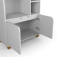 Conjunto De Escrivaninha Com 1 Gaveta E Livreiro Taurus Branco Branco - 5