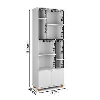 Conjunto De Escrivaninha Com 1 Gaveta E Livreiro Taurus Branco Branco - 7