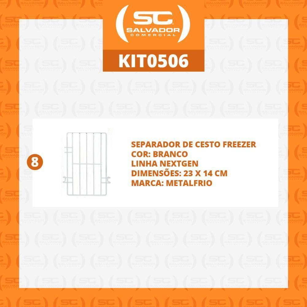Kit - 8 Separadores Cesto Nextgen Branco - Metalfrio - 3