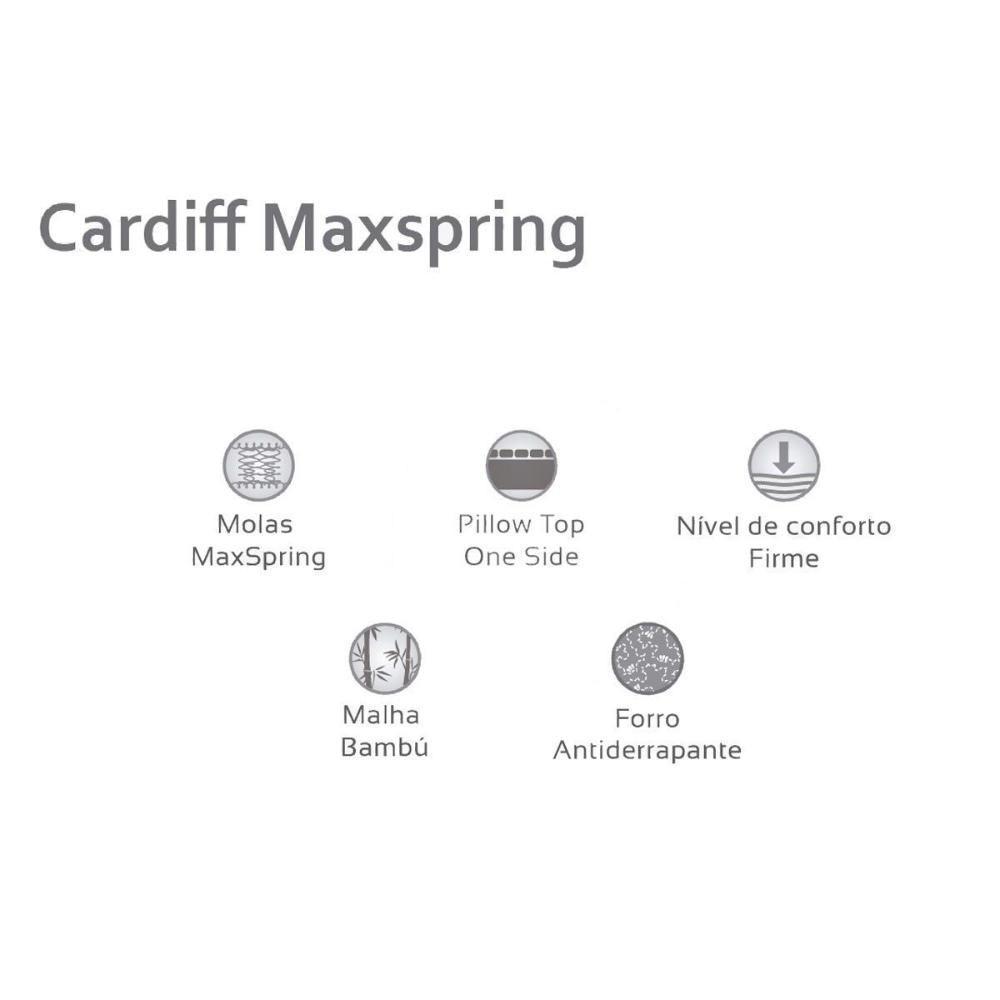 Colchão Casal Molas Maxspring  Cardiff Pillow Top (138x188x30) - Herval - 2