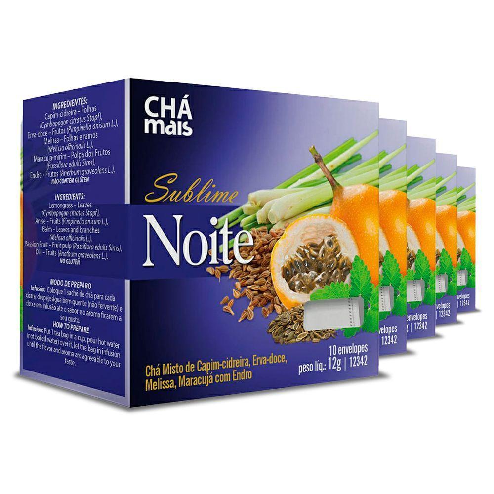 Kit 5 Chá Sublime Noite Clinicmais 10 Sachês 12G - 1