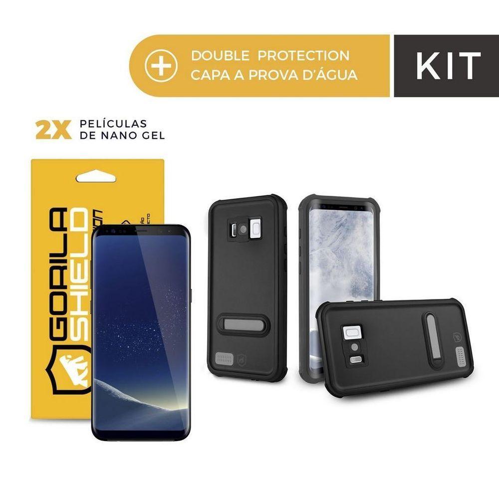 Kit Capa À Prova D'Água E Película De Nano Gel Dupla Para Samsung Galaxy S8 Plus - Gshield - 2
