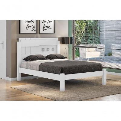 Cama Casal Leticia Branco Framar Móveis