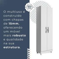 Armário Multiuso Sparta 2 Portas Com Chave Benetil Branco - 10
