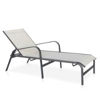 Conjunto 1 Mesa + 4 Cadeiras + 2 Espreguiçadeiras + 1 Mesinha De Centro - Graffite Com Tela Cinza - 2