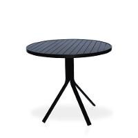 Conjunto 1 Mesa + 4 Cadeiras + 2 Espreguiçadeiras + 1 Mesinha De Centro De Alumínio - Preto - 3