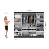 Guarda Roupa Casal Paris 8 Portas Mdp Preto Fosco Maxel Preto - 3